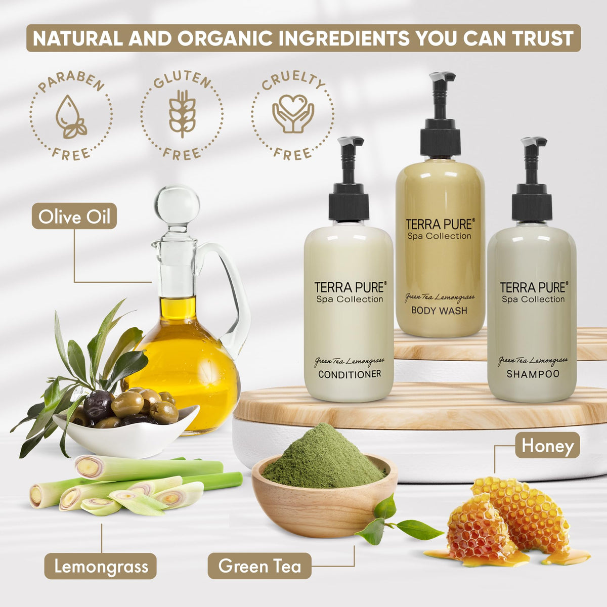 Terra Pure 1-Shoppe | Spa Collection 15 Piece Ecobox All-In-Kit | Green Tea Lemongrass