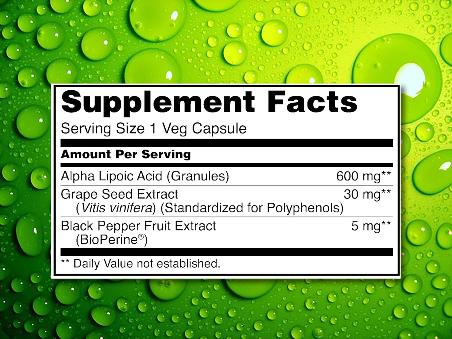 Nerve Support Supplement - Natural Vitamins with 600mg non-GMO ALA Alpha Lipoic Acid – Premium Nerve Support Supplement - Hands & Feet - Tingling, Numbness - NEW! 60-Day Supply