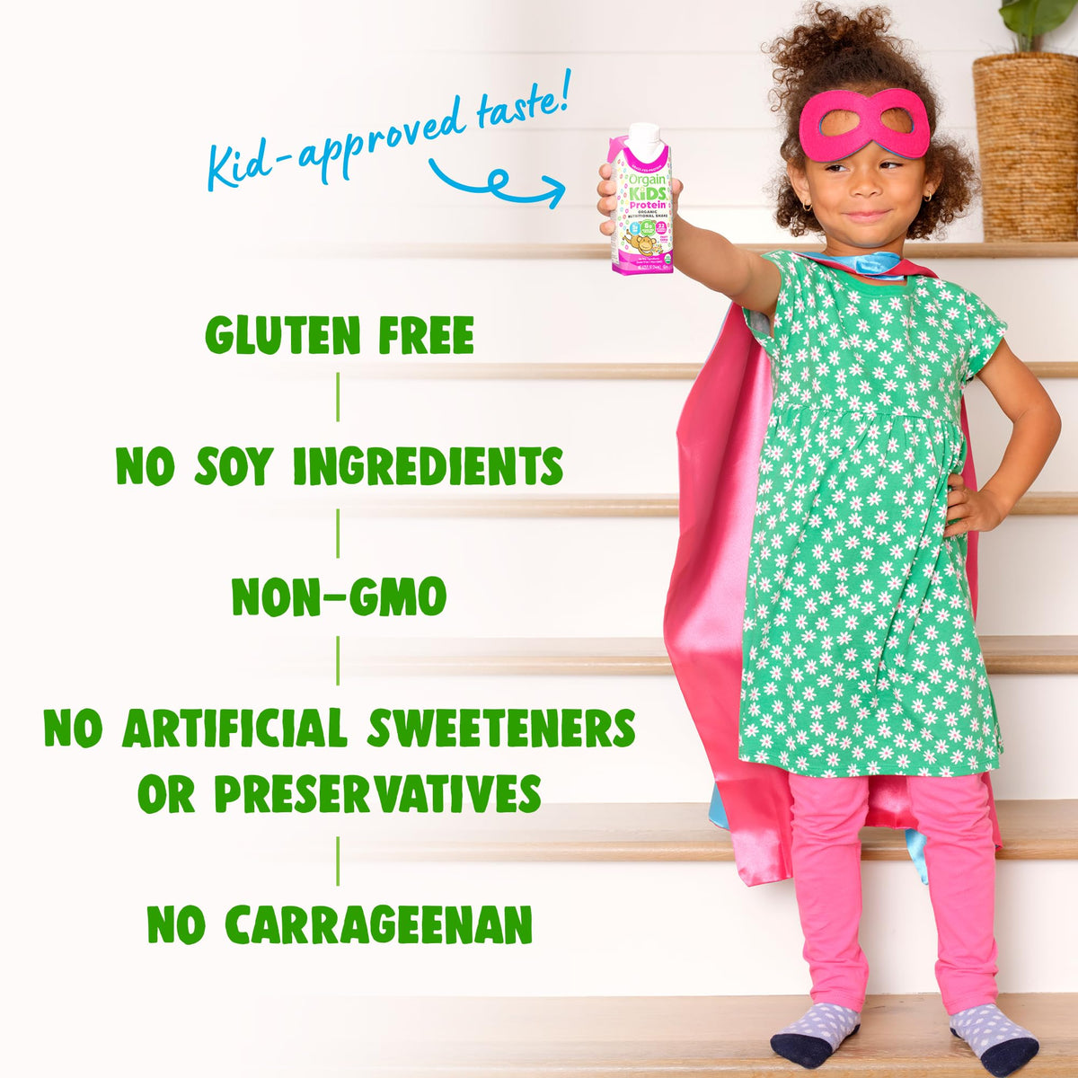 Orgain Organic Kids Nutritional Protein Shake, Fruity Cereal - Kids Snacks with 8g Dairy