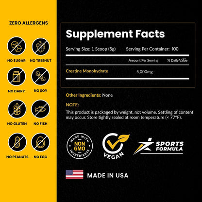 ForestLeaf Micronized Creatine Monohydrate Powder - Maximize Muscle Growth & Strength - Unflavored Creatine for Women and Men - 5G Per Serving - 100 Servings