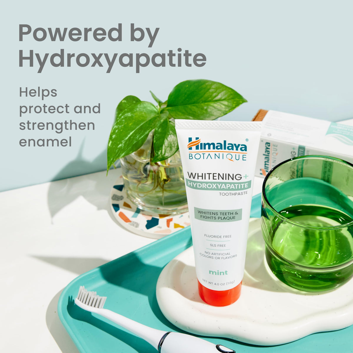 Himalaya Botanique Whitening+ Nano Hydroxyapatite Toothpaste, Mint, 4 oz
