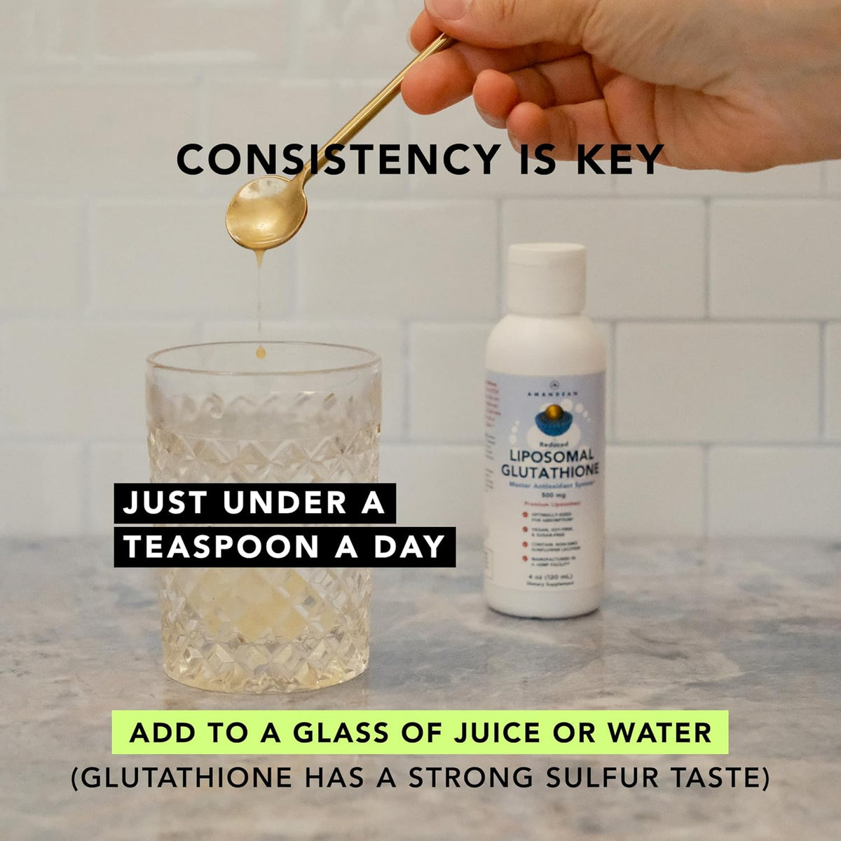 AMANDEAN Antioxidant Bundle - Liposomal Vitamin C Quali®-C 1000mg + Liposomal Glutathione Setria® 500mg - Non-GMO Vegan Liquid Formulas for Immune Support, Radiant Skin & Graceful Aging. Soy Free.