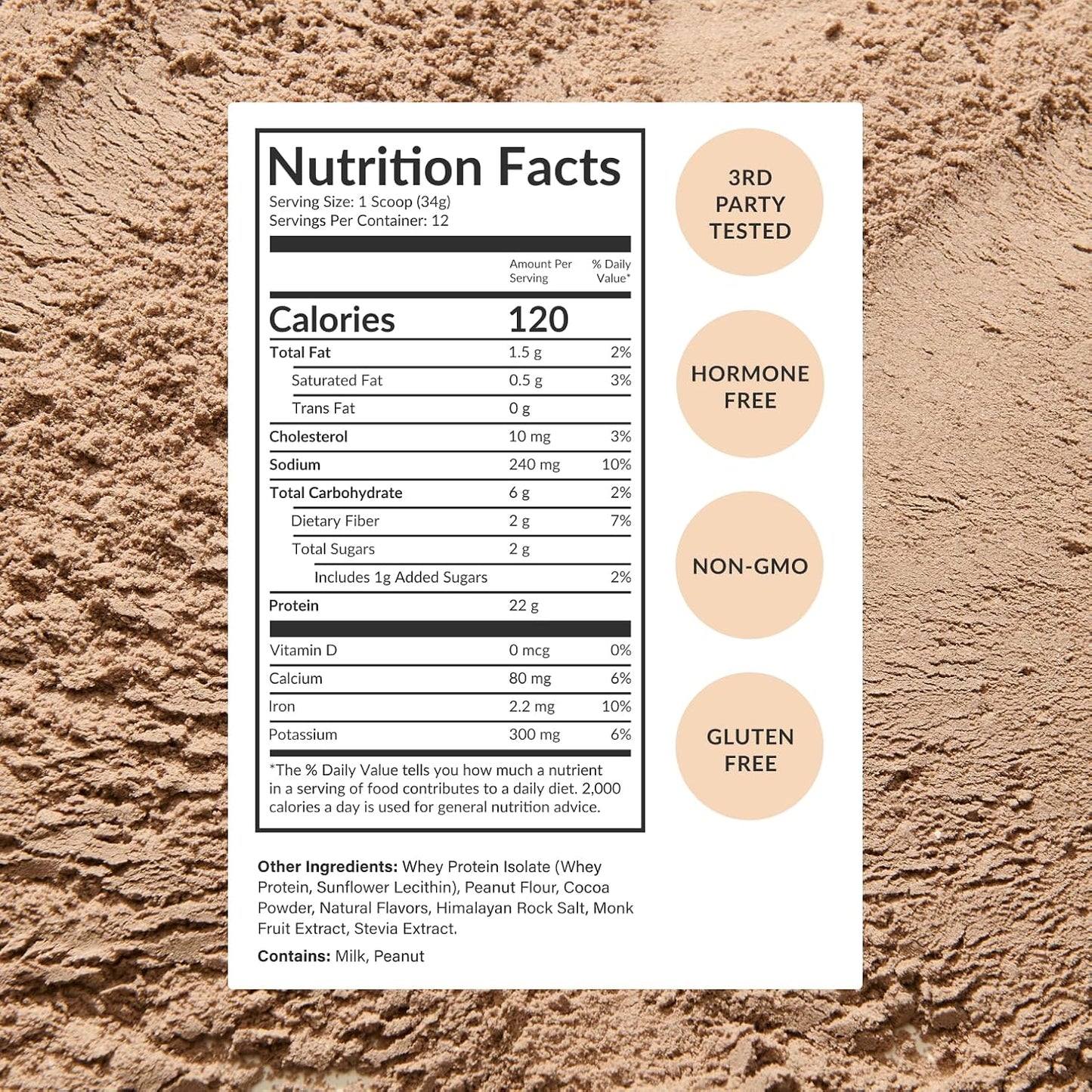 BEAM Grass Fed Whey Protein Powder – Chocolate Peanut Butter, 12 Servings, 22g Protein Per Serving, Clean Whey Isolate & Concentrate, Low Carb, Paleo Friendly, GMO Free, Gluten Free, 3rd Party Tested