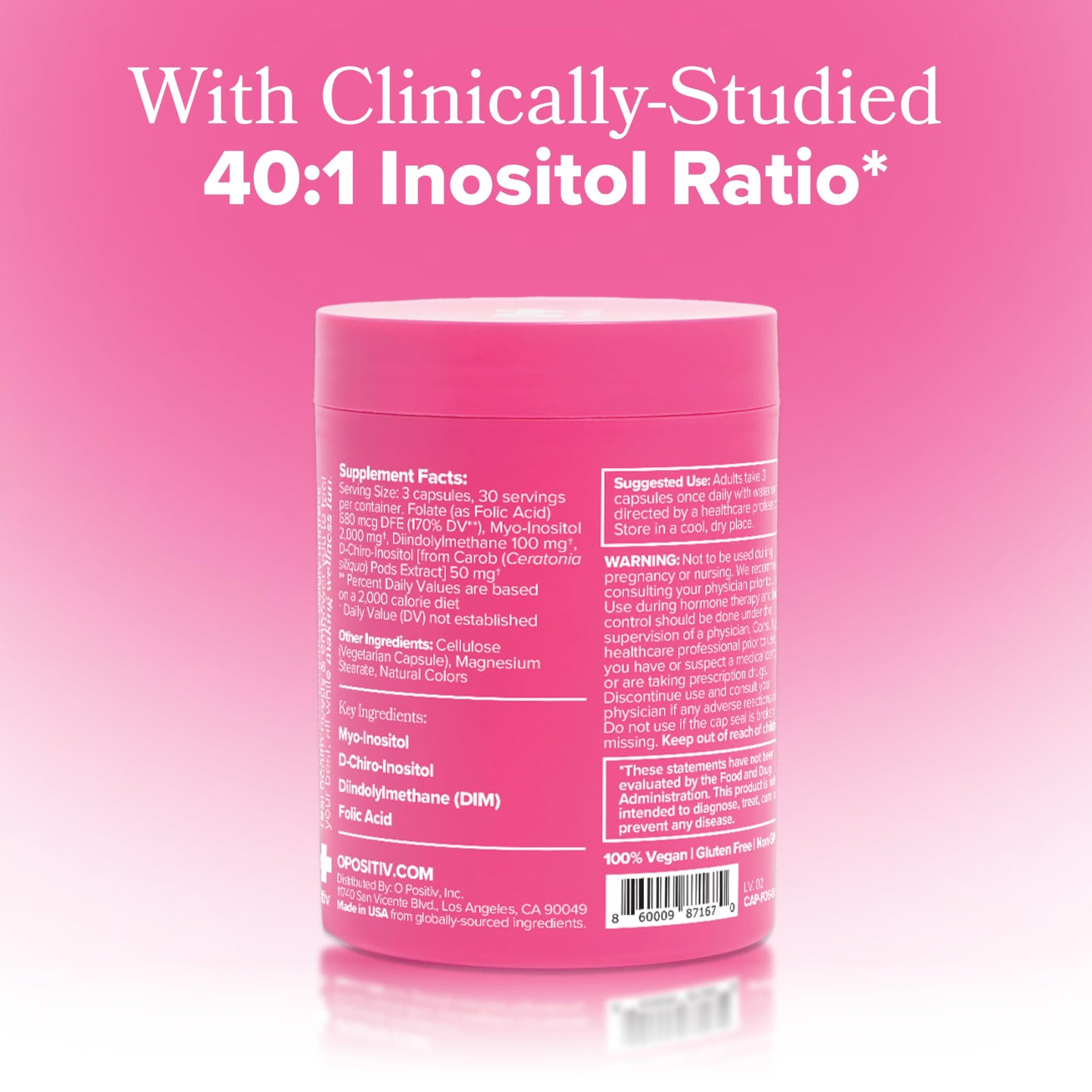 FLO Ovarian for Cycle Regularity – Myo & D-Chiro Inositol – 30-Day Supply