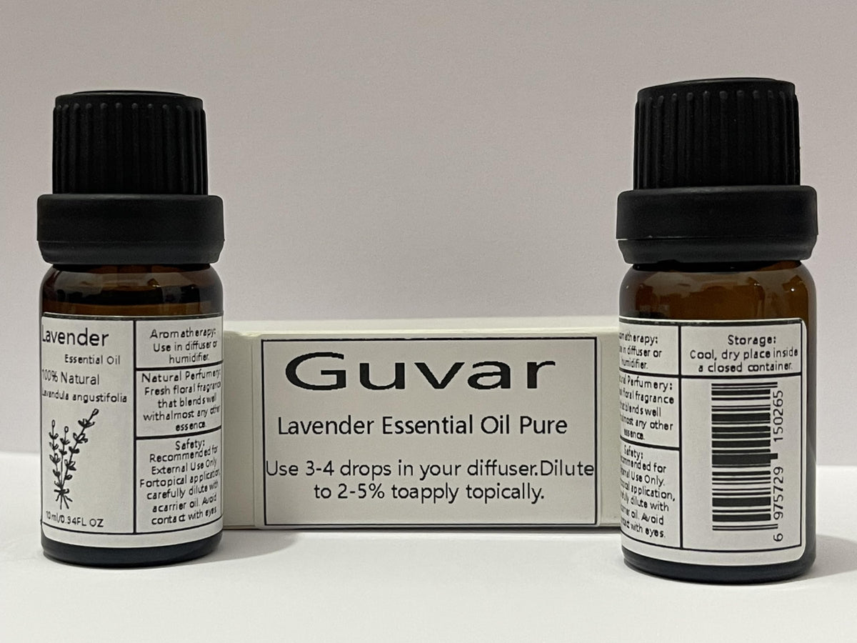 Guvar Lavender Essential Oil Pure for Diffuser for Aromatherapy and Home 100% Pure Natural Extraction