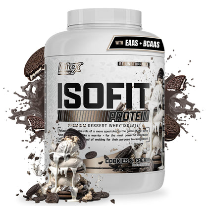 Nutrex Research IsoFit Whey Protein Powder Instantized 100% Whey Protein Isolate (30 Servings (Pack of 1), Vanilla Bean Ice Cream)