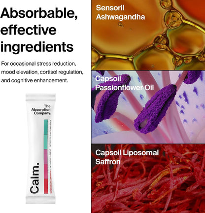 Calm Drink Mix - Supports Cortisol Regulation - Watermelon Lemonade & Electrolyte Powder Packets - Workout Recovery - Mango Lemonade & Sleep Aid Powder - Improve Sleep - Chamomile Lemonade (7 Sticks)