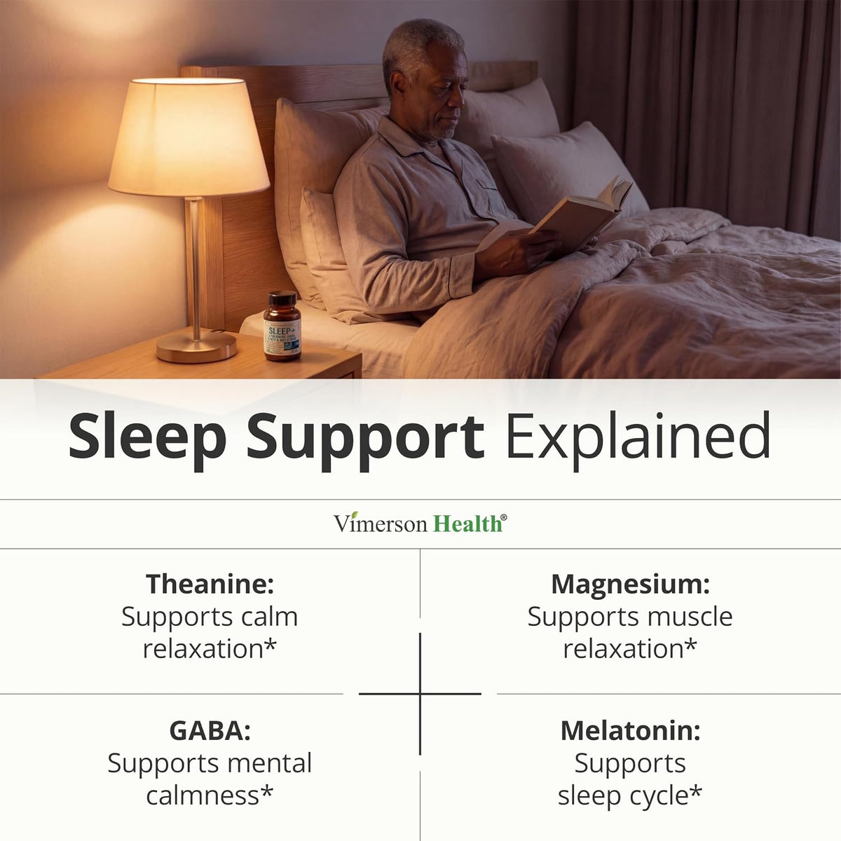 Sleep Supplement with 400mg L-Theanine, Magnesium, GABA & 2mg Melatonin – Supports Restful Sleep & Relaxation, Helps Restore Natural Sleep Cycle – Balanced Formula, Non-Habit Forming – 60 Capsules
