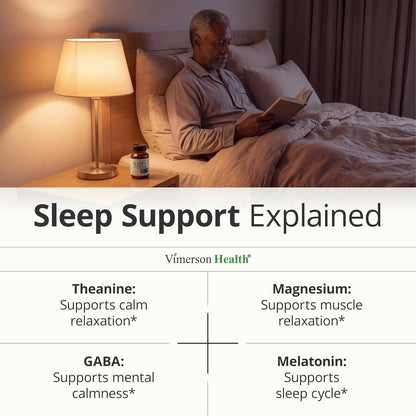 Sleep Supplement with 400mg L-Theanine, Magnesium, GABA & 2mg Melatonin – Supports Restful Sleep & Relaxation, Helps Restore Natural Sleep Cycle – Balanced Formula, Non-Habit Forming – 60 Capsules