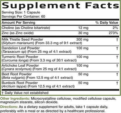Bronson Liver Detox Advanced Detox & Cleansing Formula 60 Capsules | Liver Health Support with Milk Thistle, Dandelion Extract, Turmeric, Artichoke Leaf & Beet Root, Non-GMO, Soy-Free