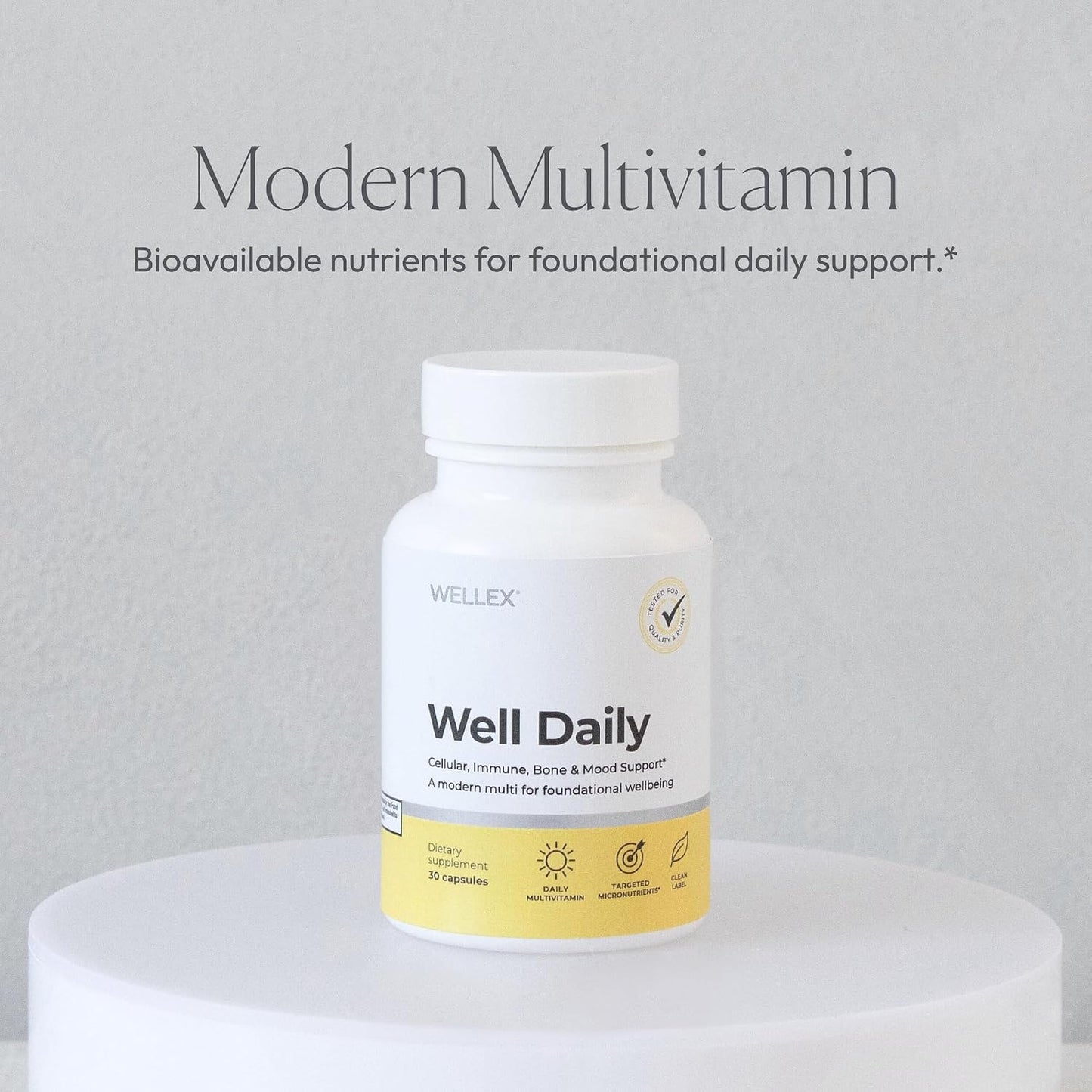 Wellex Well Daily – Modern Multivitamin – Bioavailable Nutrients for Immune, Cellular & Bone Health Support