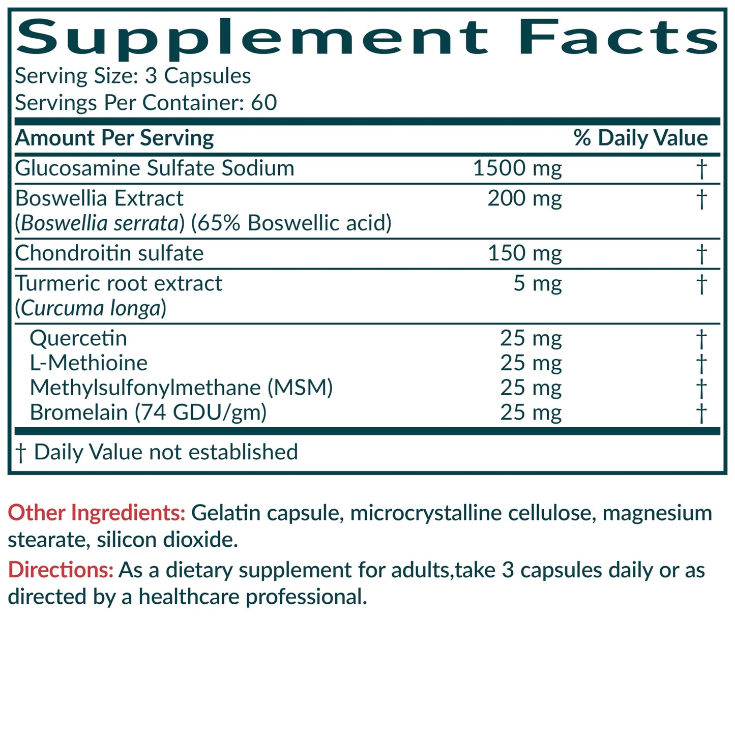 Futurebiotics Glucosamine Chondroitin Turmeric & MSM Advanced Joint Formula, Supports Healthy Joints & Mobility - Non-GMO, 90 Capsules