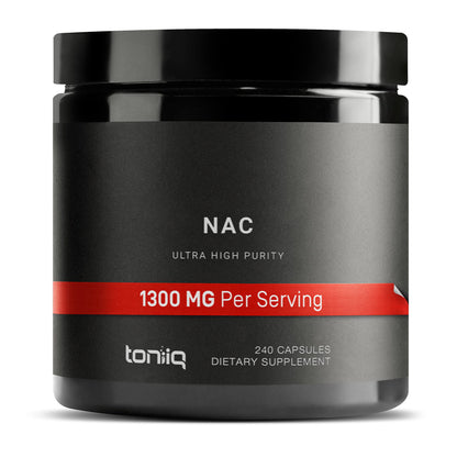 Toniiq 1300mg NAC - 4 Month Supply - Min. 98%+ Tested Purity - Ultra High Strength 