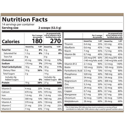 GoTrim Vanilla Protein Shake, Meal Replacement, 19g Protein, 14 Servings