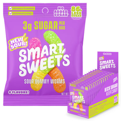 SmartSweets Sweet Fish, Low Sugar Gummy Candy (3g), Low Calorie (130), Gluten-Free -1.8oz (Pack of 12) Packaging may vary