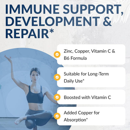 EquiLife Balanced Zinc Supplement, with Copper, 15mg, 60 Capsules | Daily Immune Support | Tissue Growth & Repair | Supports Nutrient Absorption & Hormone Balance | Allergen Free