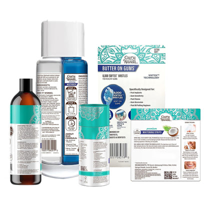 GuruNanda Total Smile Makeover Oral Care Kit, Teeth Whitening Kit(Regular)