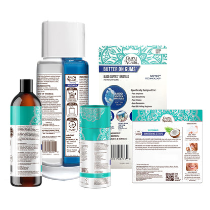 GuruNanda Total Smile Makeover Oral Care Kit, Teeth Whitening Kit(Regular)