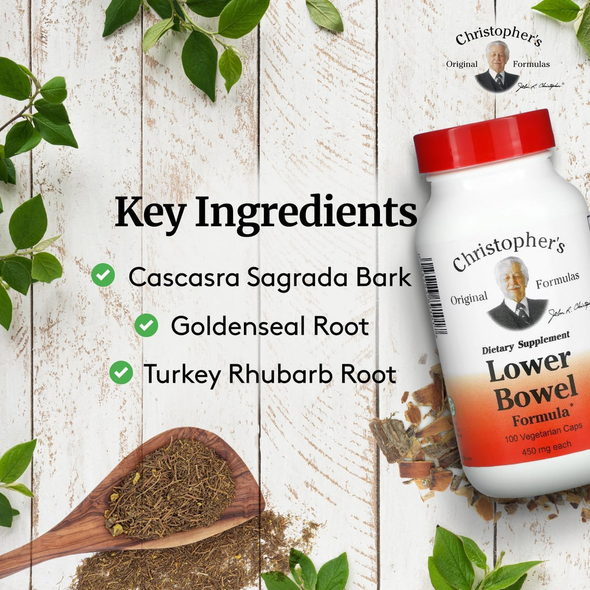 Dr. Christopher's Lower Bowel Cleanse Formula Capsules - Herbal Laxative Colon