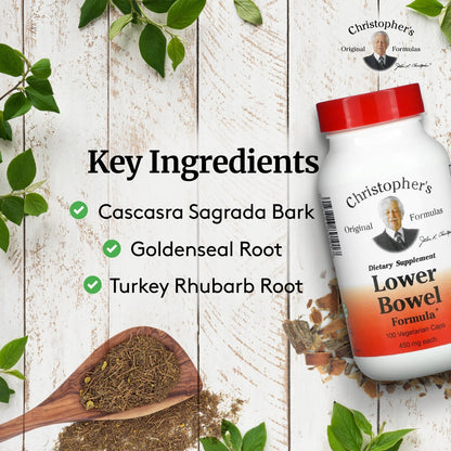 Dr. Christopher's Lower Bowel Cleanse Formula Capsules - Herbal Laxative Colon