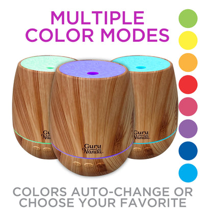 GuruNanda Woodsy Ultrasonic Diffuser & Cool Mist Humidifier - Aromatherapy Diffuser