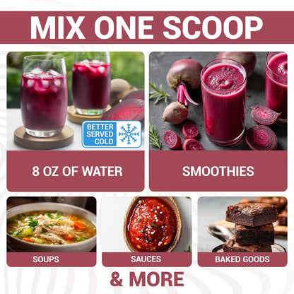 Dr. Berg Raw Organic Beet Powder from Real Earth-Grown Beets – USDA Certified Organic Beet Root Powder to Support Nitric Oxide Levels, Energy, Blood Flow, & Heart Health* – 30 Servings