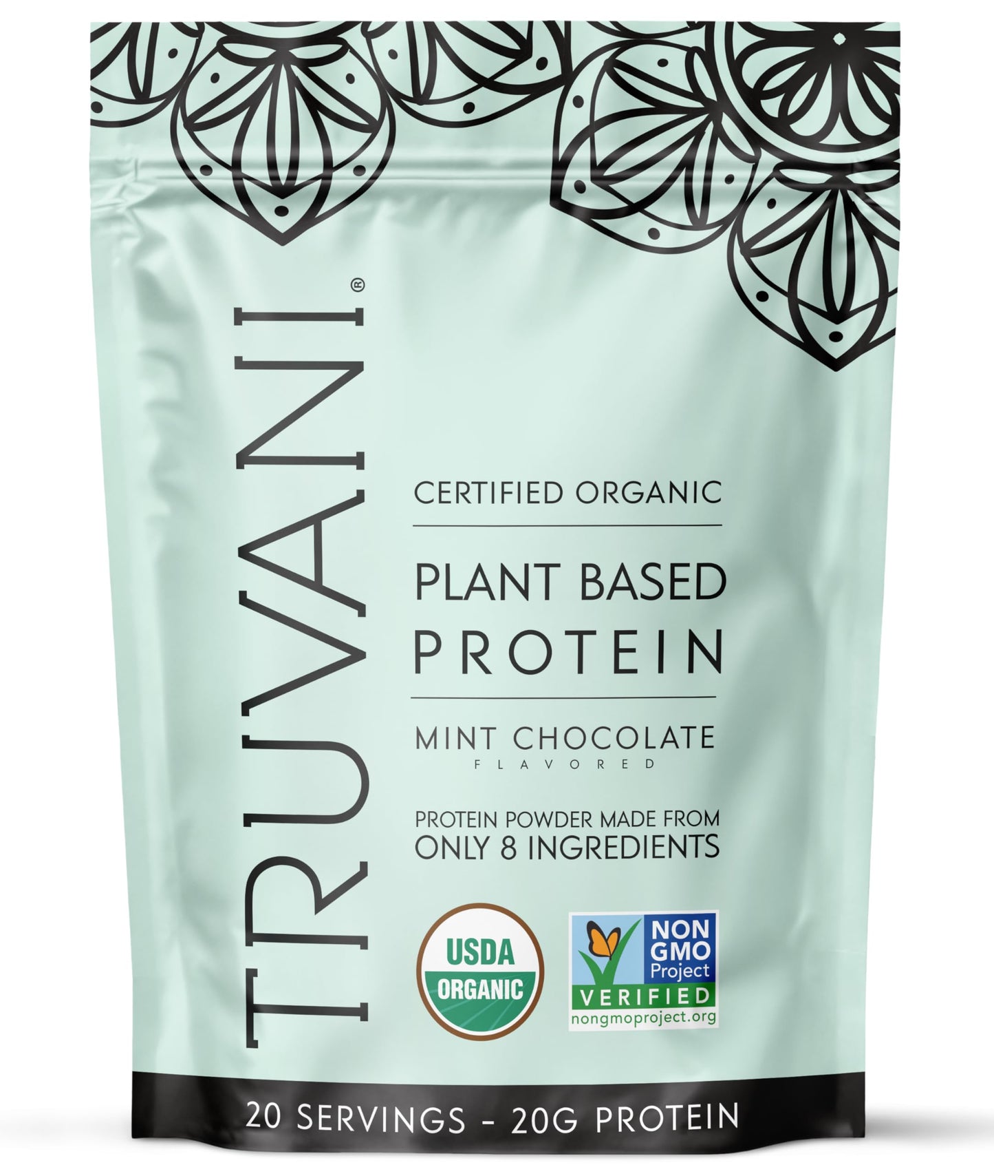 Truvani Organic Plant Based Protein Powder | Vanilla | 18 Servings | Vegan | 20g Pea Protein | Keto | Gluten & Dairy Free | Low Carb | No Added Sugar