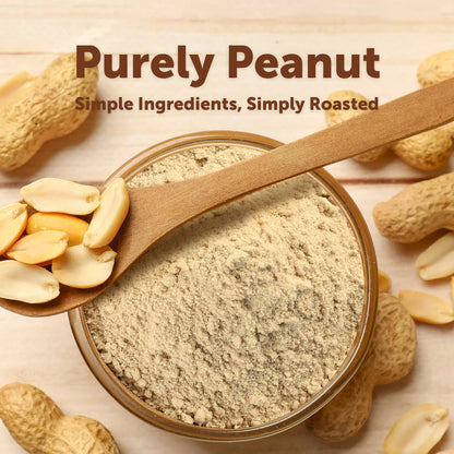 Micro Ingredients Pure Peanut Butter Powder, 4 lb | Made from Fresh Roasted Peanuts | No Added Sugar or Salt | 10g Plant-Based Protein 10% DV, 88% Less Fat | 107 Servings | Non GMO