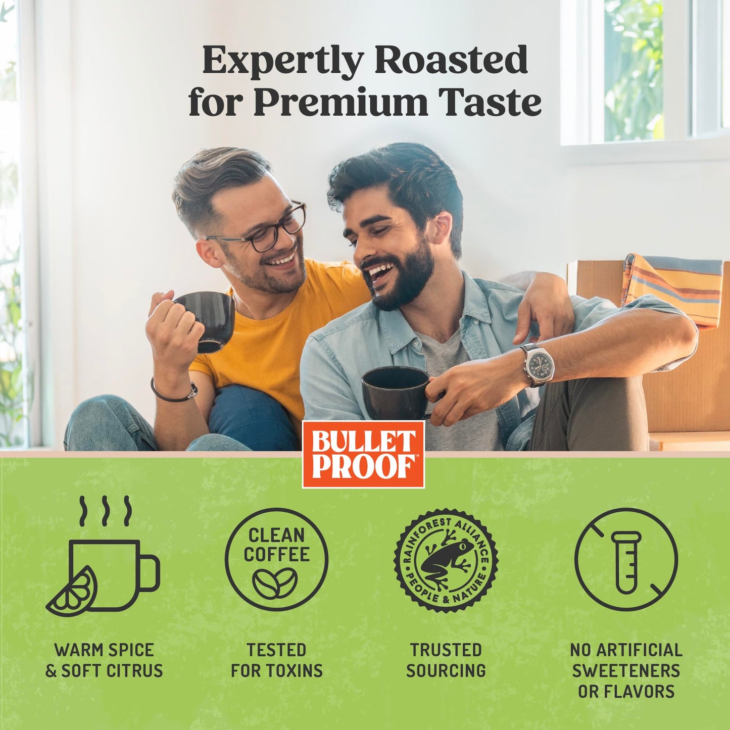 Bulletproof Cinnamon & Vanilla Flavored Ground Coffee, Medium Roast, 10 Oz, Clean Coffee Tested for Toxins, No Artificial Flavors, 100% Arabica Beans