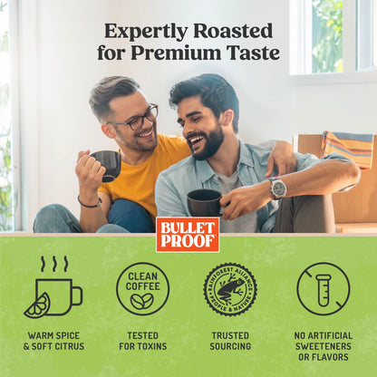 Bulletproof Cinnamon & Vanilla Flavored Ground Coffee, Medium Roast, 10 Oz, Clean Coffee Tested for Toxins, No Artificial Flavors, 100% Arabica Beans