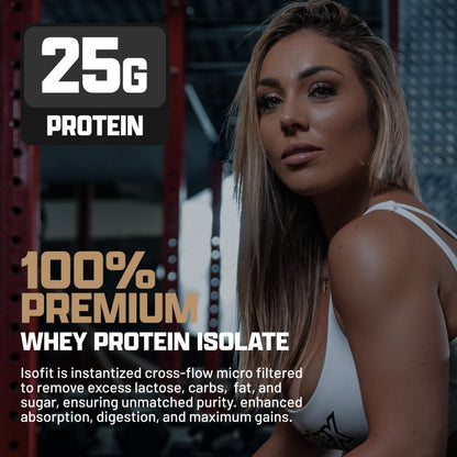 Nutrex Research IsoFit Whey Protein Powder Instantized 100% Whey Protein Isolate (30 Servings (Pack of 1), Vanilla Bean Ice Cream)