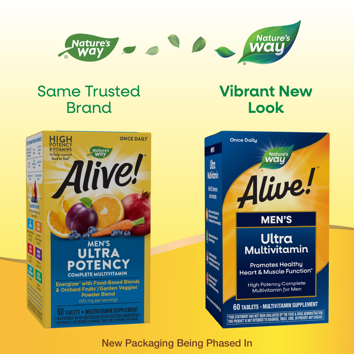 Nature's Way Alive! Men's Daily Ultra Multivitamin, High Potency Formula, Promotes Healthy