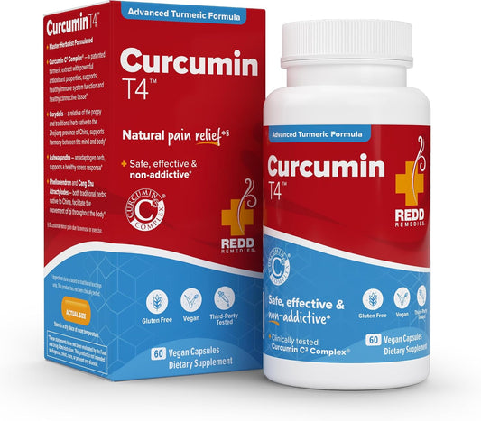 Redd Remedies, Curcumin T4, Advanced Turmeric Formula, 60 Vegan Capsules