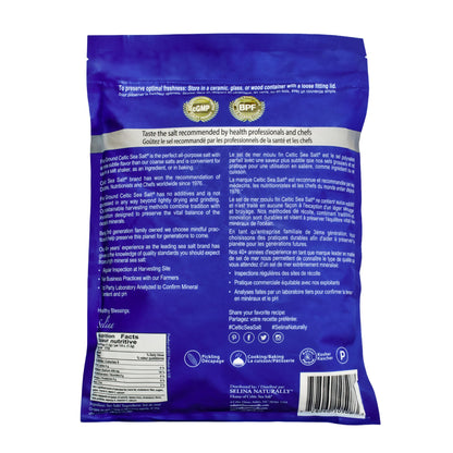 Celtic Sea Salt Fine Ground – Unrefined Mineral Salt, Sustainably Harvested, GMP Certified, Lab Tested – Baking, Cooking, Hydration, Everyday Use – 1 lb Resealable Bag