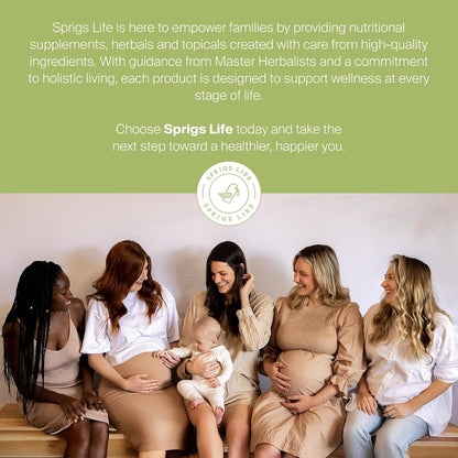 SPRIGS Belly Balm, 4 oz | Natural Moisturizing Cream for Pregnancy & Postpartum | Nourishing Body Butter for Dry Skin | Non-Greasy & Made with Relaxing Lavender Essential Oils & Soothing Cocoa Butter