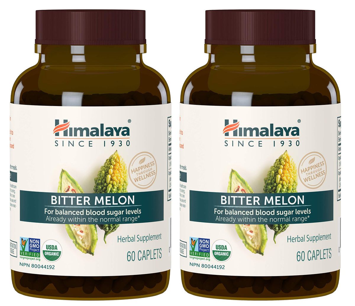 Himalaya USDA Organic Bitter Melon Capsules, 660 mg, 60 Caplets