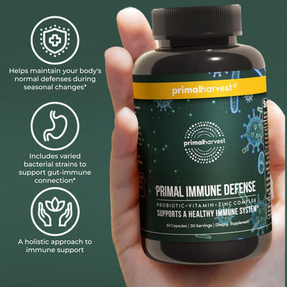 Primal Harvest Immune Defense - Daily Supplement, Gluten & Soy Free