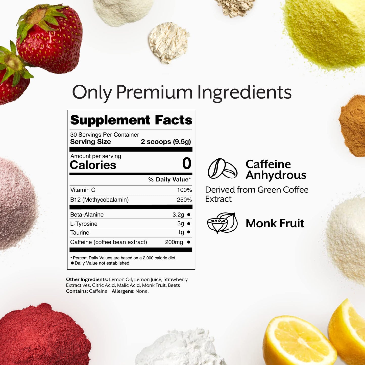 ProMix Nutrition Pre-Workout - Maximize Focus and Performance - Free of Stevia, Xanthan Gum, Soy, Gluten and GMOs - Mango - 30 Servings (Pack of 1)