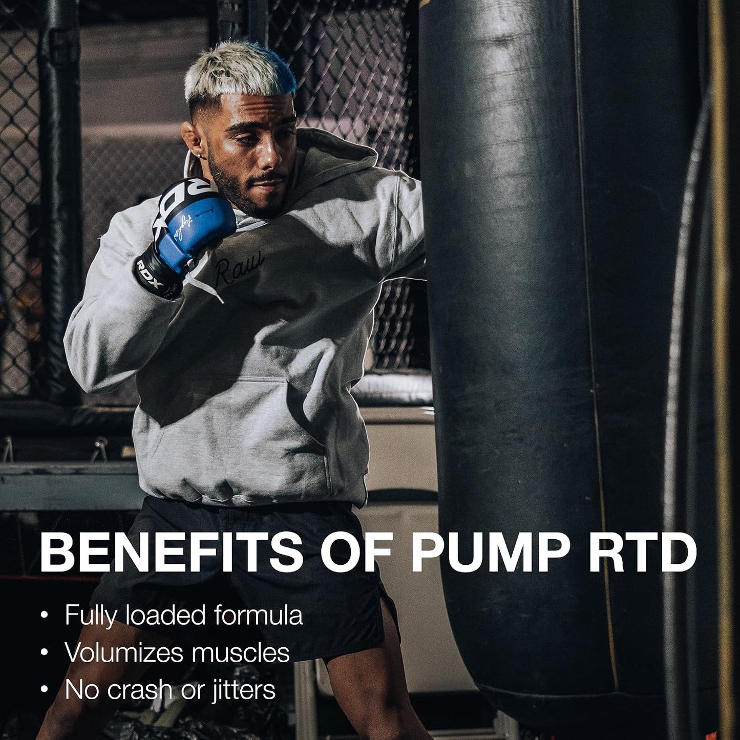 RAW Ready to Drink Pre-Workout Drink, Juicy Pumps (White Cherry) - Bum Pump RTD Zero-Sugar Energy Supplement Drink - Caffeine-Free & Sugar-Free Energy Drinks with L-Citrulline, 12 Fl Oz
