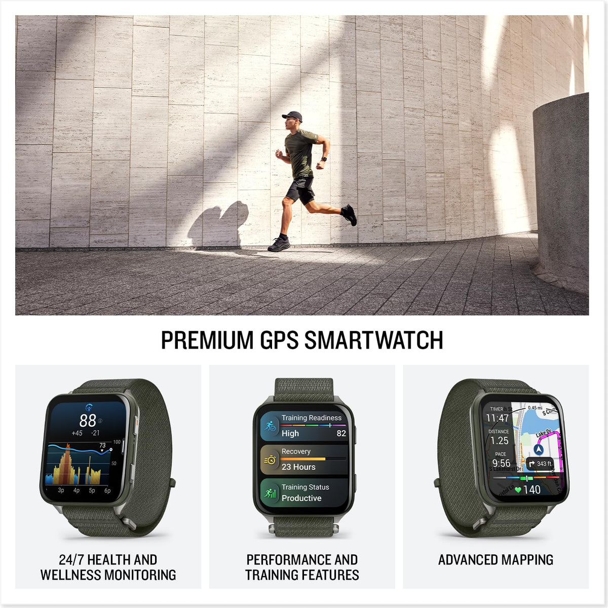PlayBetter Garmin Venu X1 (Moss/Titanium) Fitness GPS Smartwatch Bundle - 2" Thin AMOLED Display, Advanced Health and Fitness 5000mAh Portable Charger & HD Screen Protectors