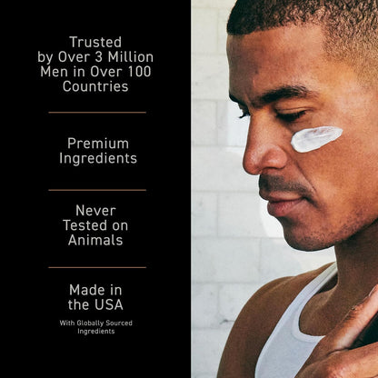 Brickell Men's Restoring Under Eye Cream for Men, Anti Aging Eye Balm To Reduce Puffiness, Wrinkles, Dark Circles, Crows Feet & Eye Bags, Caffeine, Hyaluronic Acid & Protein Peptides, 0.5oz, Unscented
