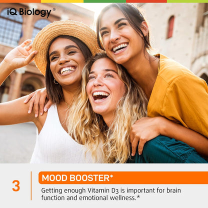 IQ BIOLOGY Organic Mullein + Liquid Vitamin D3 – Dual-Benefit Fast-Absorbing Drops | Clear Lungs, Strong Bones, Year-Round Immune & Mood Support | 2 × 2 fl oz