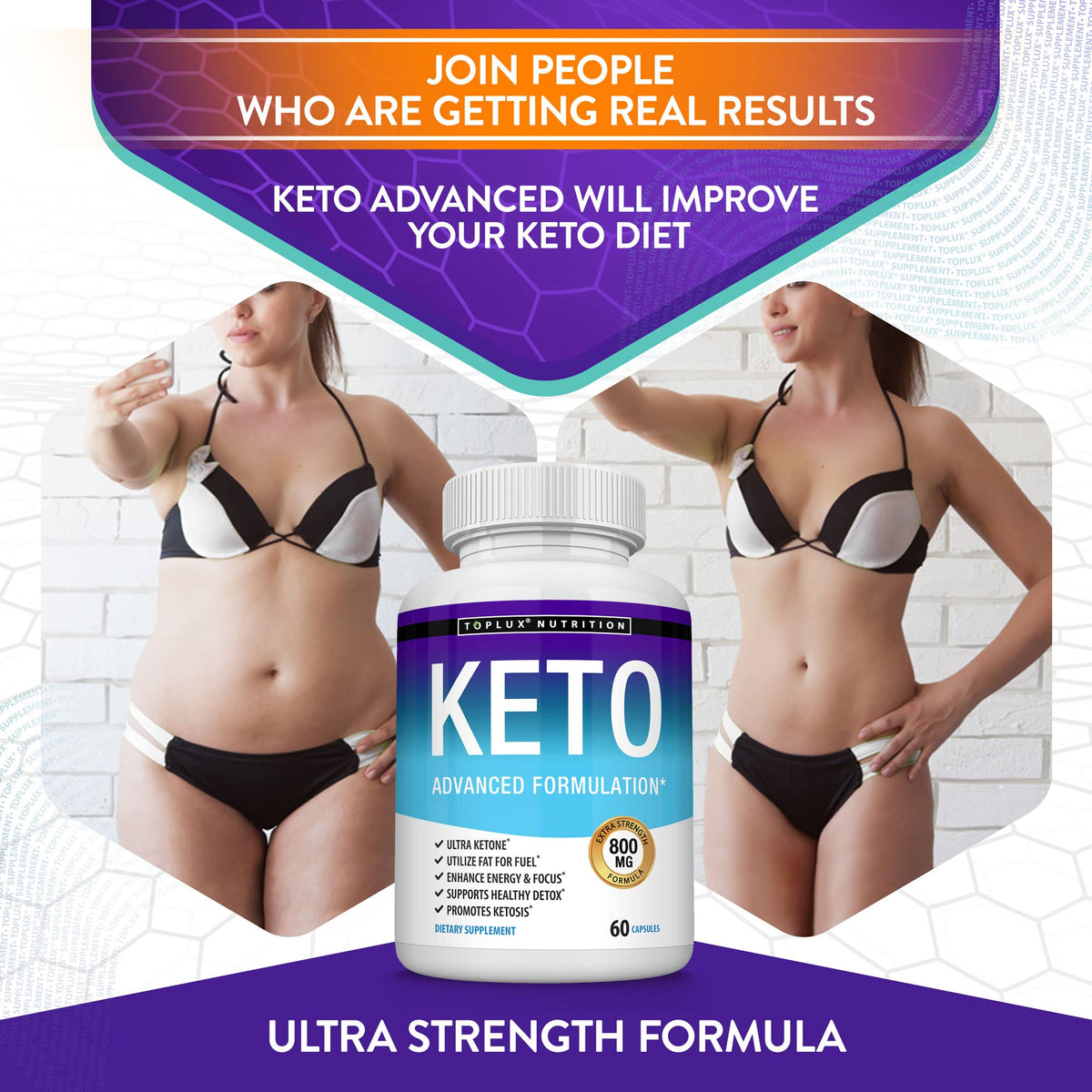 Toplux Keto Pills Ketosis Diet - Natural Ketosis Using Ketone & Ketogenic Diet, Support