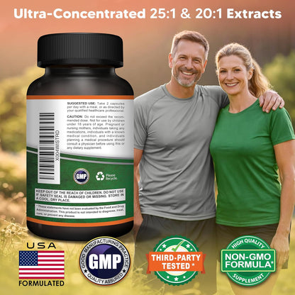 Citrus Bergamot with Berberine Supplement - 1400mg/Serving - 120 Capsules | Max Strength Citrus Bergamot Complex - Supports Cardiovascular Health - Pills Alternative to Gummies & Liquid Drops