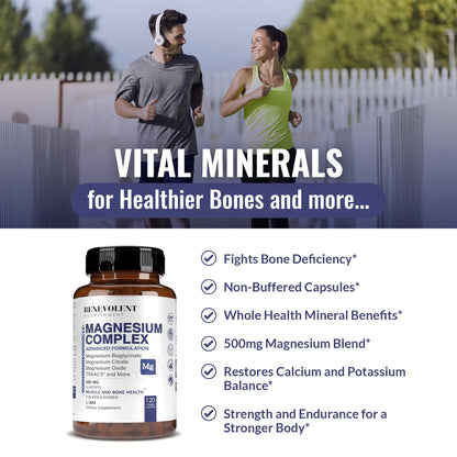 Magnesium Complex with 5 Best Forms - 4 Month Supply of 500mg Magnesium Glycinate
