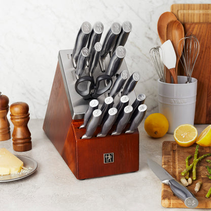 HENCKELS Graphite 20-pc Self-Sharpening Knife Set with Block, Chef Knife, Paring Knife