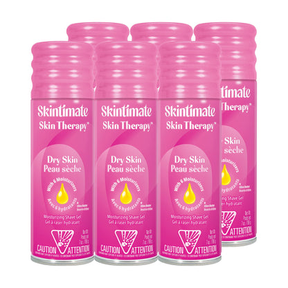 Skintimate Skin Therapy Moisturizing Shave Gel for Women Dry Skin with Lanolin and Olive 
