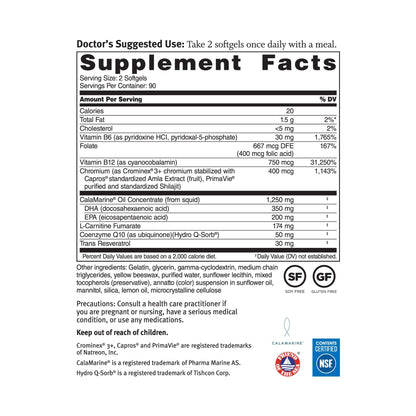 Dr. Sinatra Omega Q Plus Resveratrol - Omega-3 Supplement with CoQ10 and Resveratrol - Promotes Comprehensive Heart and Whole Body Health to Help You Age Well (60 softgels)