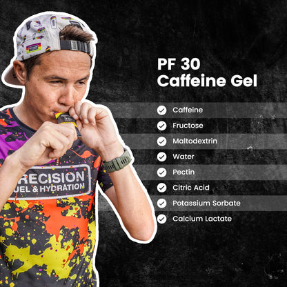 Precision Fuel PF30 Caffeine Energy Gel - Mild Flavour Running Gels for Endurance Athletes, 30g Carbohydrate, Easy-to-Digest, Perfect for Running & Long-Duration Sports (Pack of 15)