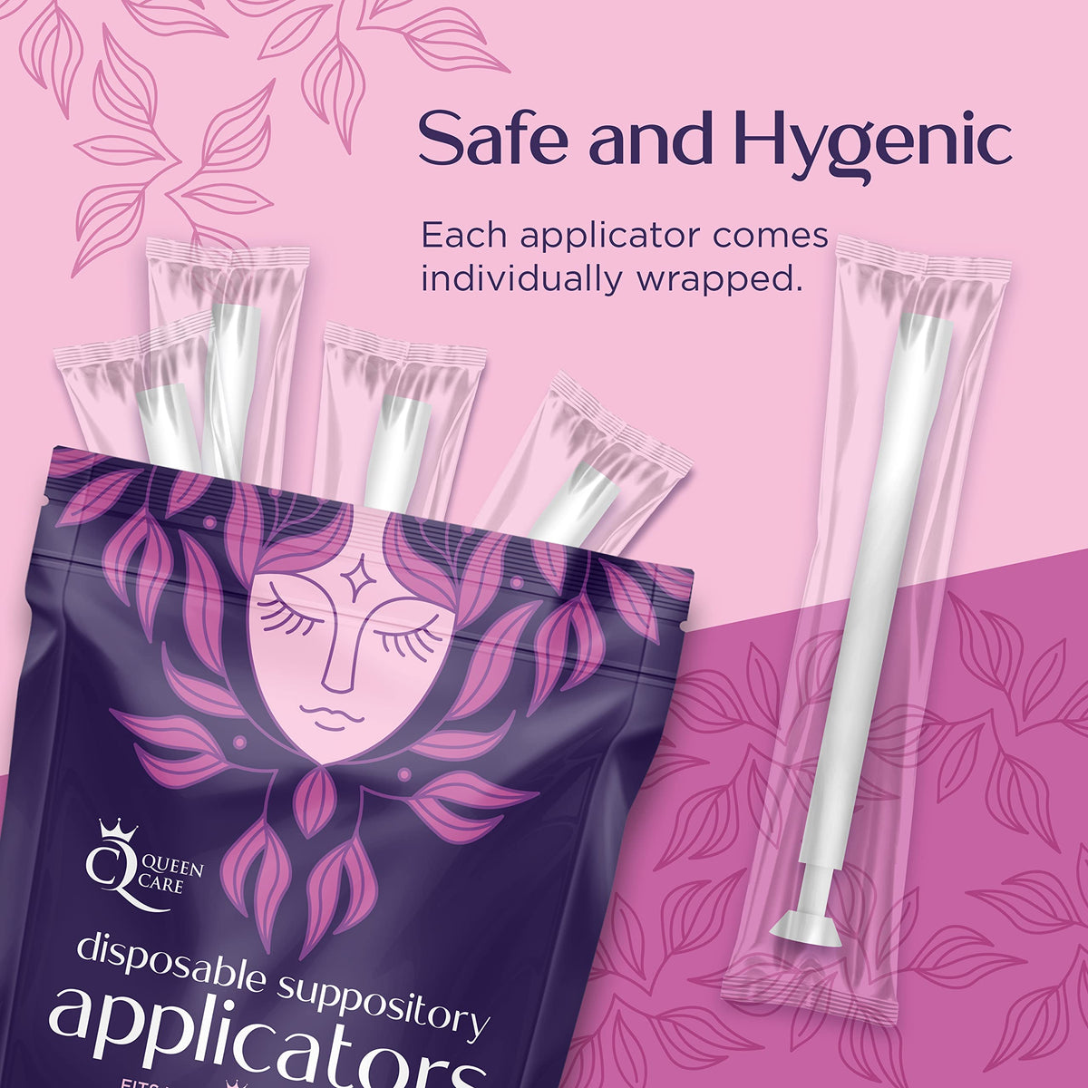 Queen Care - Disposable Suppository Applicator, Boric Acid Applicator, Feminine Care Suppository Applicator